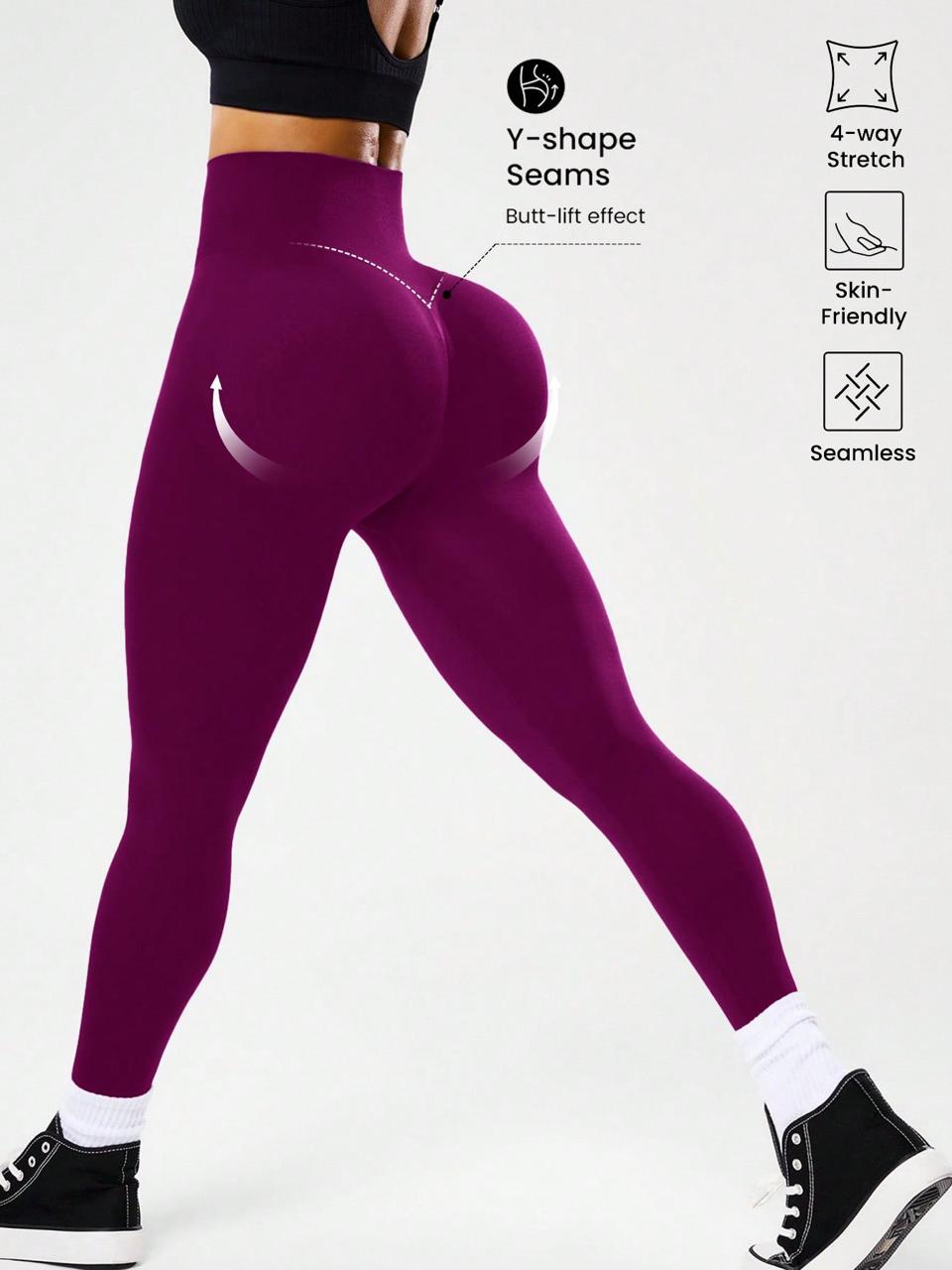 Easithlete Calça Legging Esportiva de Ioga com Elasticidade Alta e Cintura Cruzada Sem…